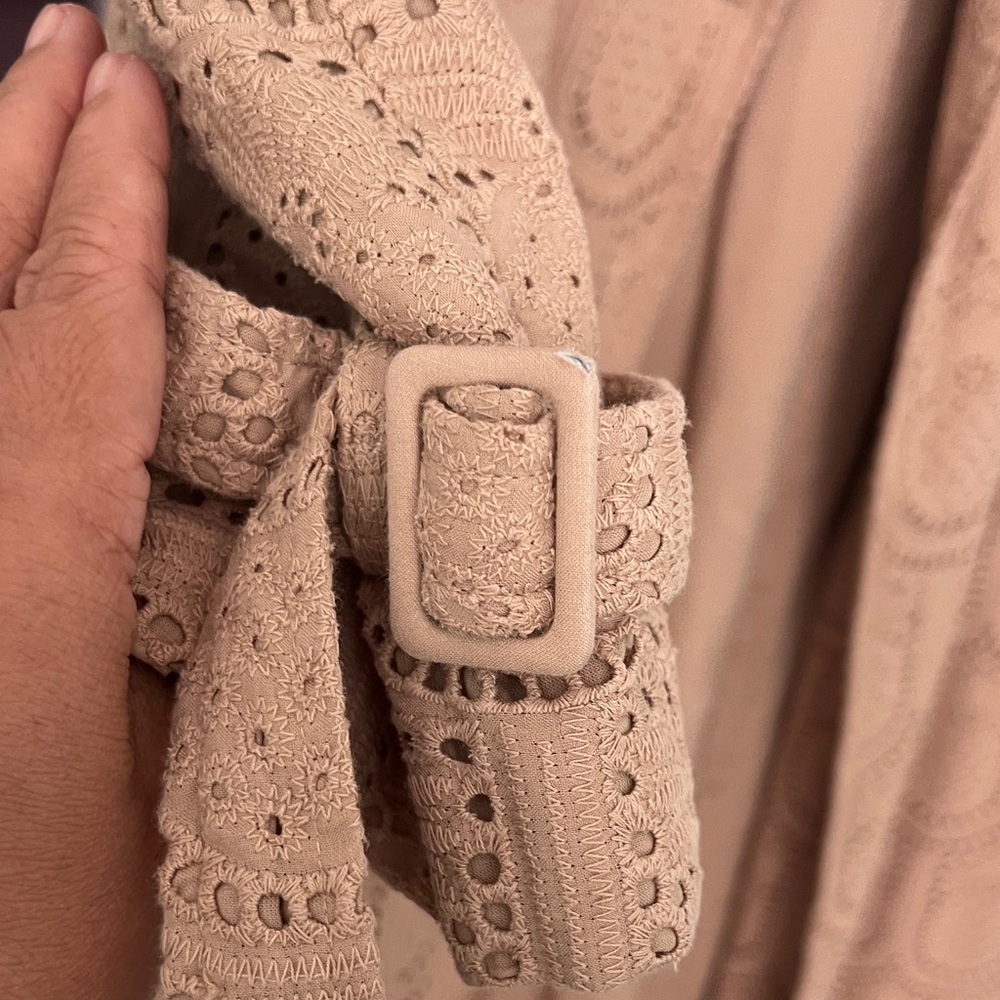 FARM Rio Beige Textured Trench Coat - Picture 6 of 15